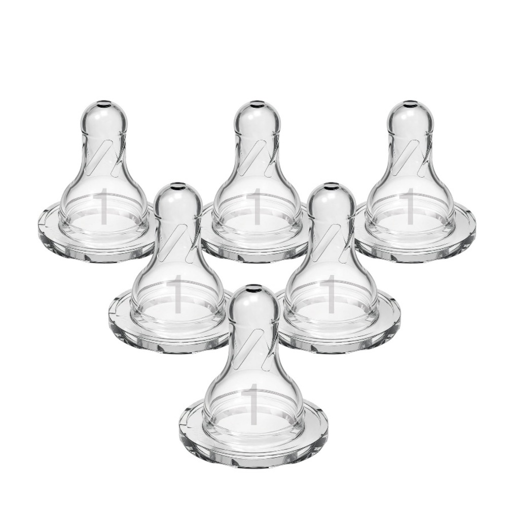 Brand New, in Original Box, 6-Pc Set of Dr Brown’s Slow Flow Nipples, Size 1